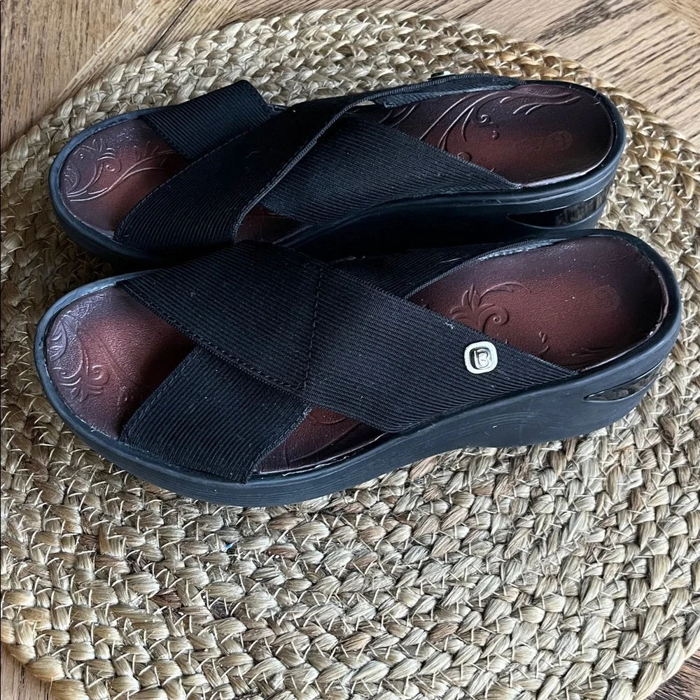 BZEES Black Platform Sandals SIZE 7